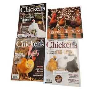Backyard Chicken Care Lot 3 Magazines + Keeping Chickens Book Health & Coop Tips
